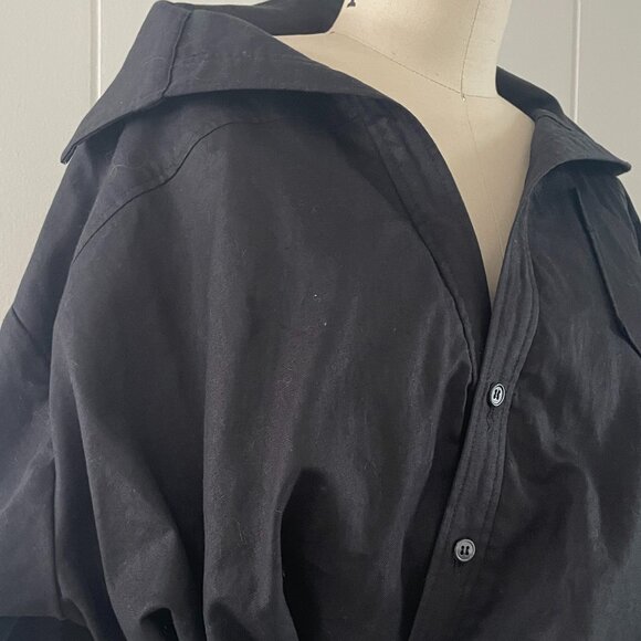 Jacquemus Le Papier Mejean Cropped Asymmetric Gathered Cotton And Linen top - Picture 7 of 11